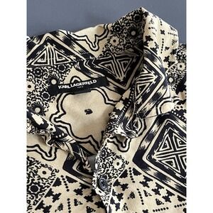 KARL LAGERFELD PARIS S Geometric Print‎ Button-Down Shirt MSRP $119